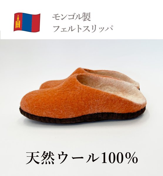 画像1: 羊毛フェルトスリッパ (1)