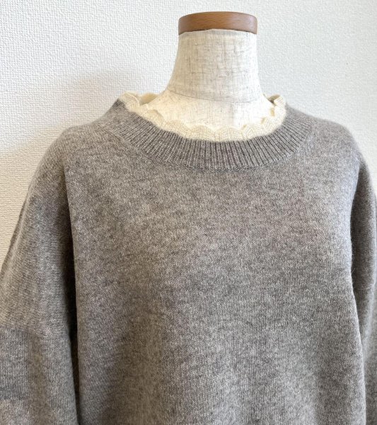 画像1: ヤクセーター　lace sweater (1)