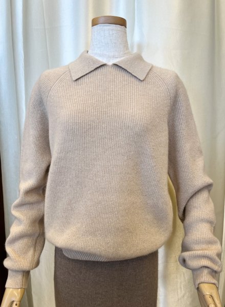 画像2: カシミヤPOLOセーター (2)