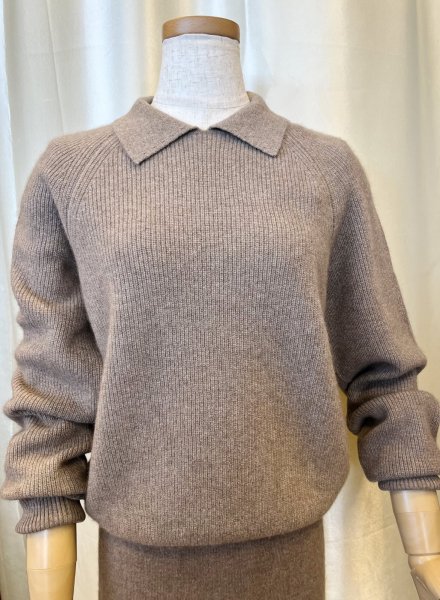 画像5: カシミヤPOLOセーター (5)