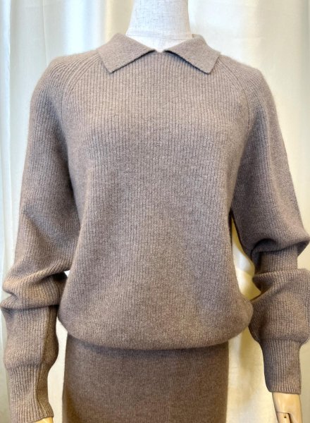 画像2: カシミヤPOLOセーター (2)