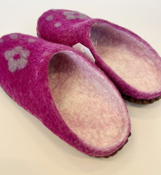 画像2: 羊毛フェルトスリッパ (2)