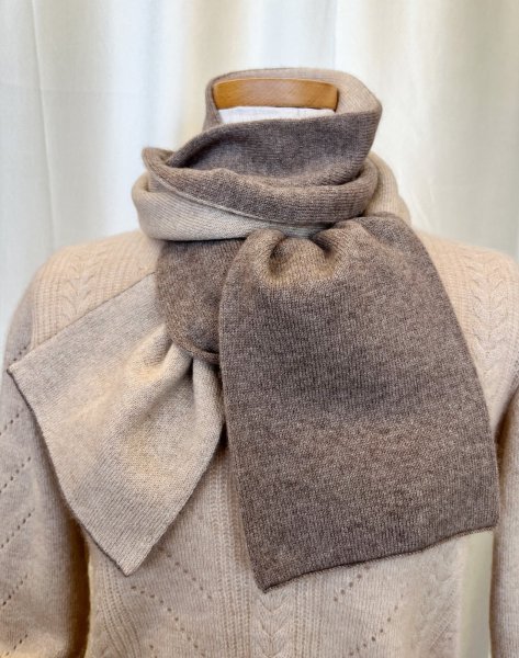 画像5: 2色カシミヤスカーフ (5)
