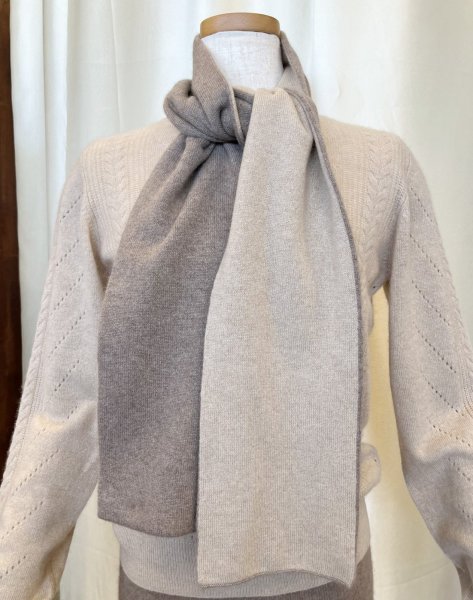 画像2: 2色カシミヤスカーフ (2)