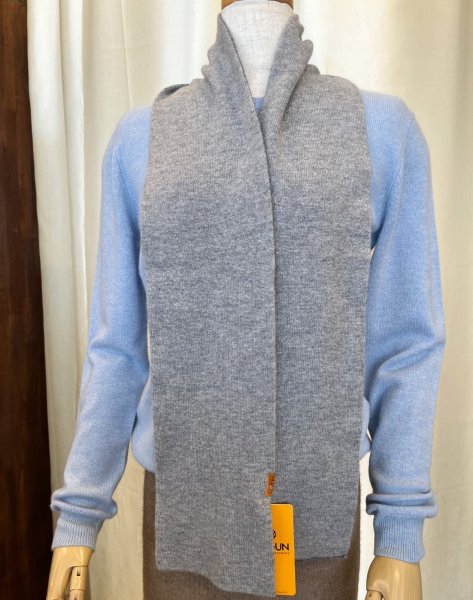 画像4: 2色カシミヤスカーフ (4)