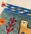 画像1: ギャべ（動物と風景柄）イランの手織り絨毯 (1)